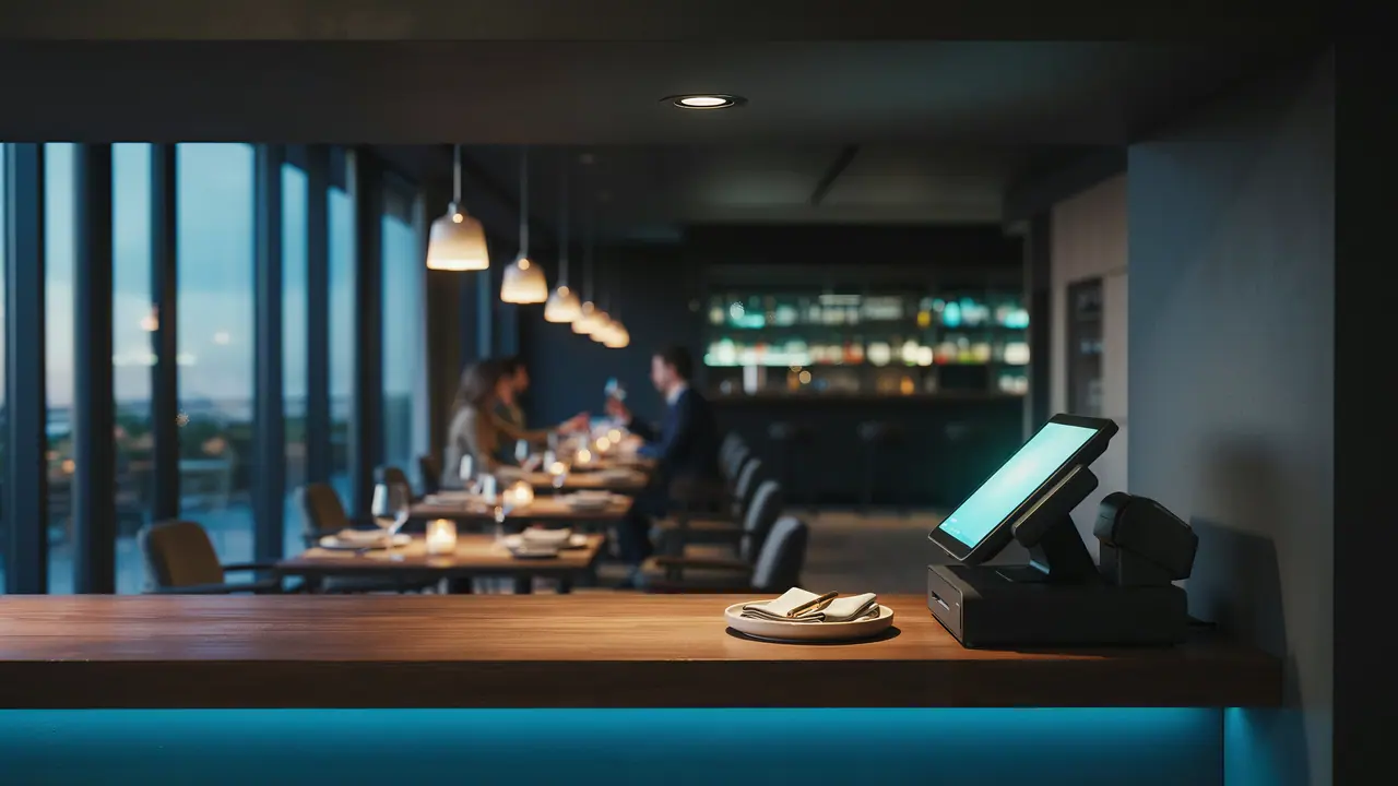 Interior de un restaurante con red WiFi y TPV conectados