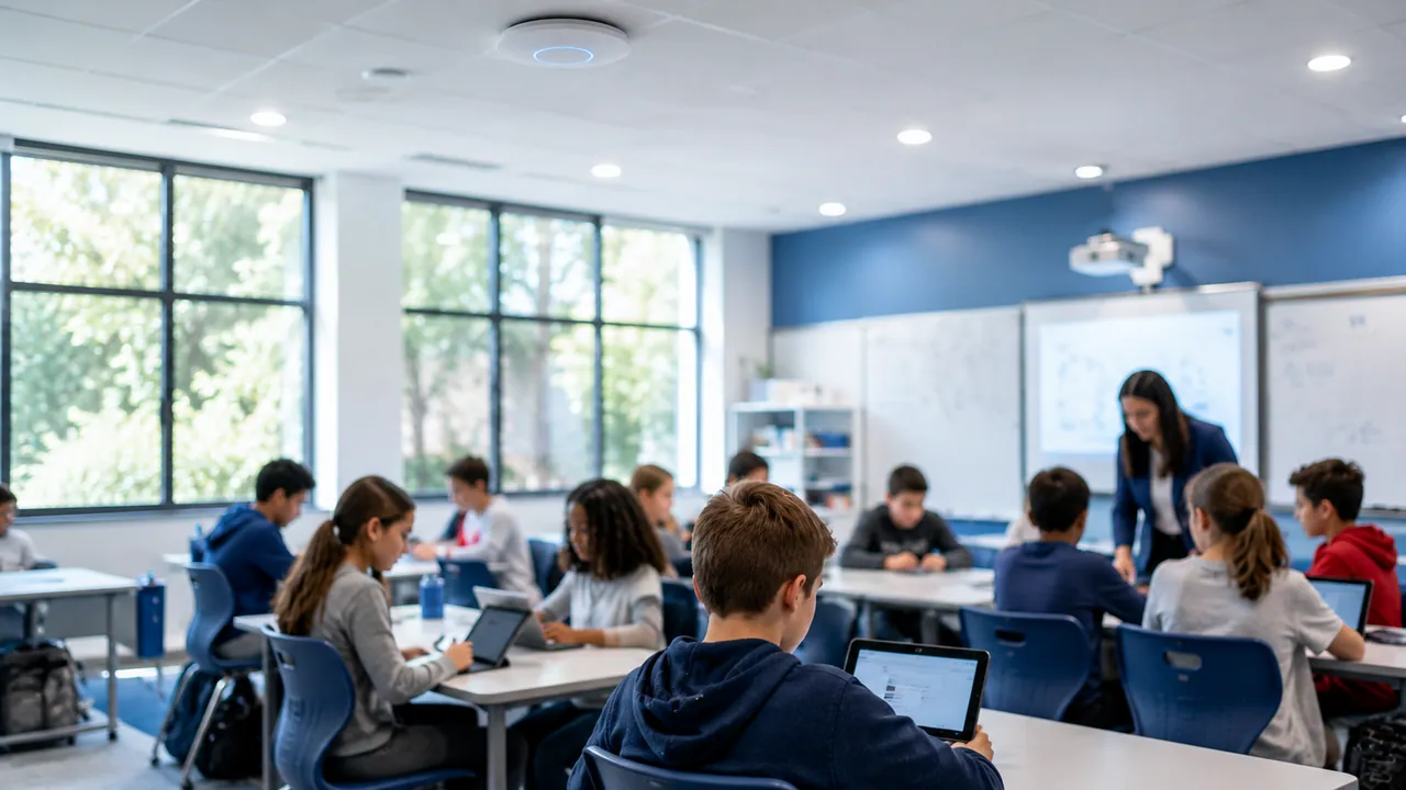 WiFi UniFi de alta densidad en el aula de un centro educativo