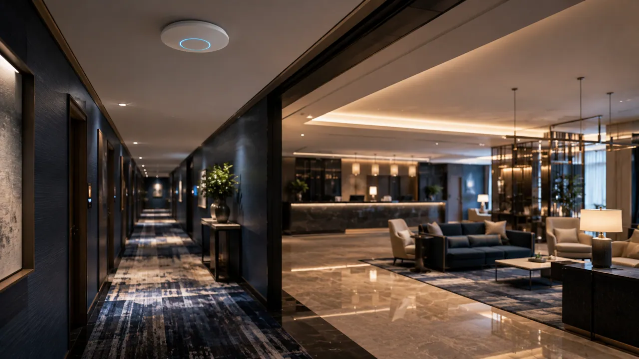 WiFi UniFi en las habitaciones y zonas comunes de un hotel